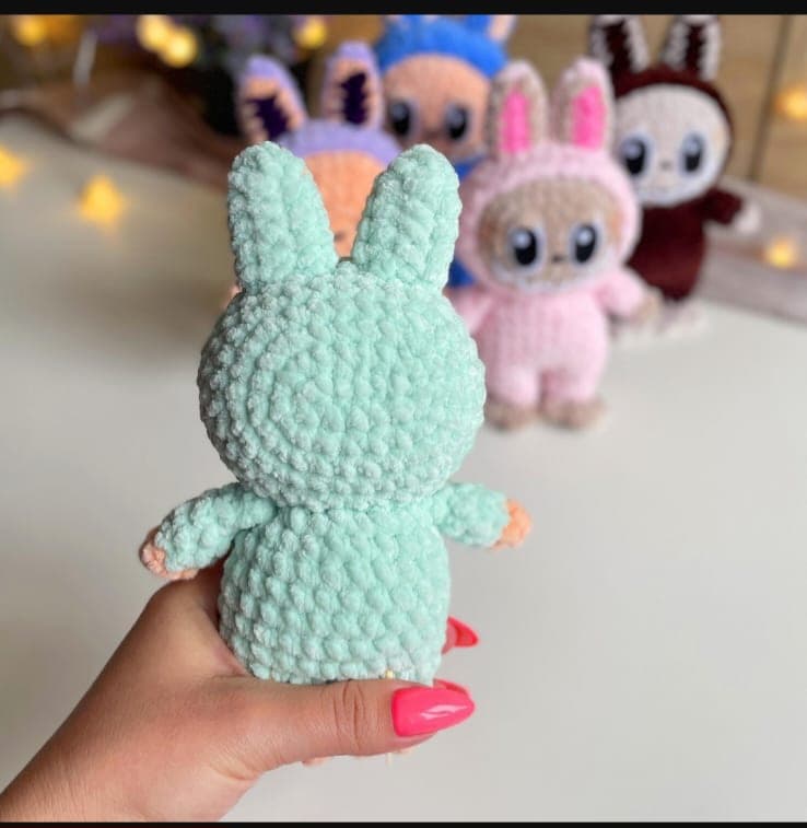 Crochet Labubu Plush Toy/Pattern, English only/Labubu,