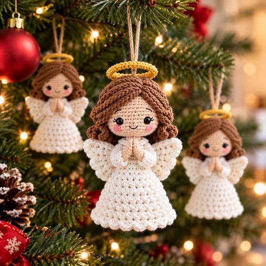 Crochet Angel Ornament Bundle, + 15 Modern Christmas Patterns for Handmade Gifts (PDF Download)
