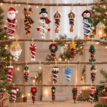 99+ Holiday Crochet Spiral Pattern Bundle PDF | Halloween Wind Spinner Ornament | Hanging Amigurumi Christmas Decor Craft