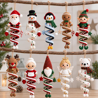 99+ Holiday Crochet Spiral Pattern Bundle PDF | Halloween Wind Spinner Ornament | Hanging Amigurumi Christmas Decor Craft