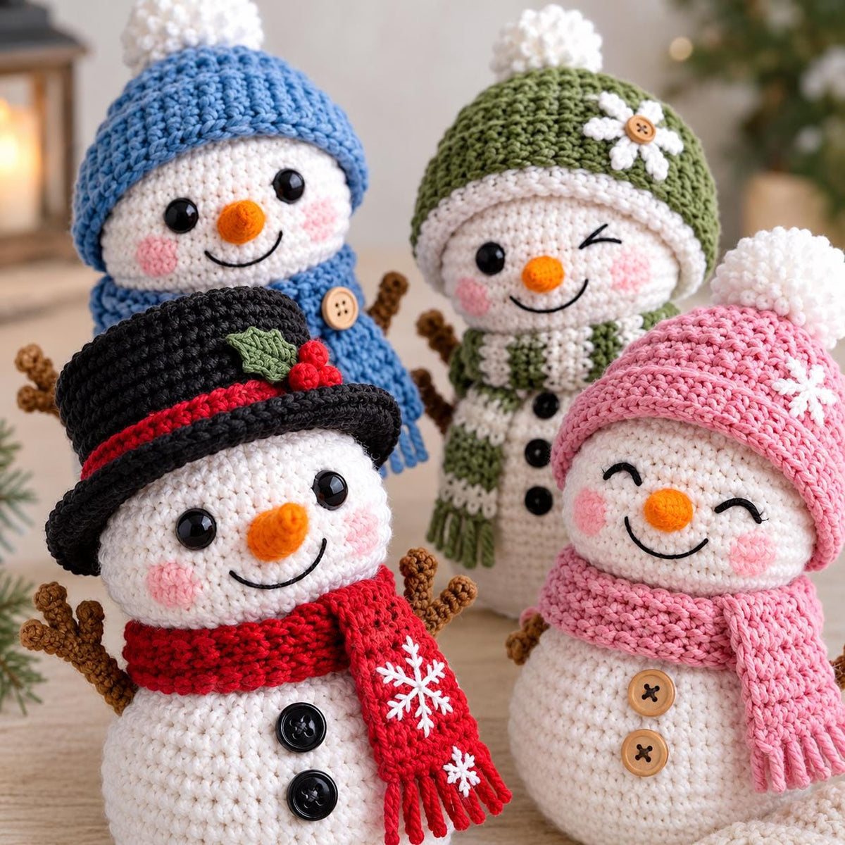 15-in-1 Crochet Snowman Patterns Bundle, Christmas Winter Decor (PDF Download)