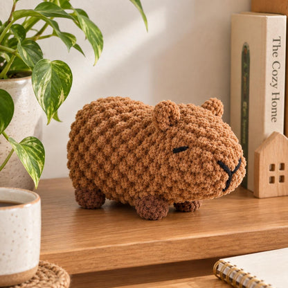 Capybara Crochet Pattern - Mini Amigurumi PDF Pattern, Quick Beginner-Friendly No-Sew Plushie, Instant Digital Download