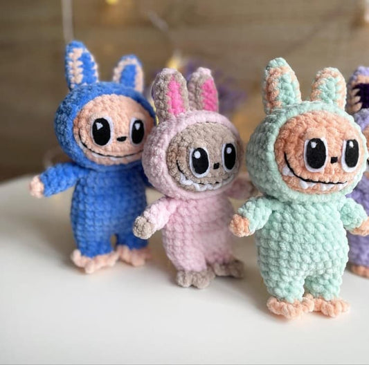 Crochet Labubu Plush Toy/Pattern, English only/Labubu,