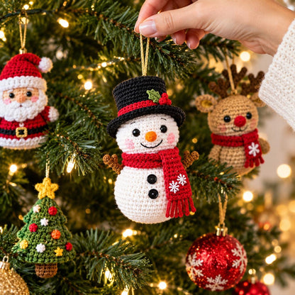 15-in-1 Crochet Snowman Patterns Bundle, Christmas Winter Decor (PDF Download)