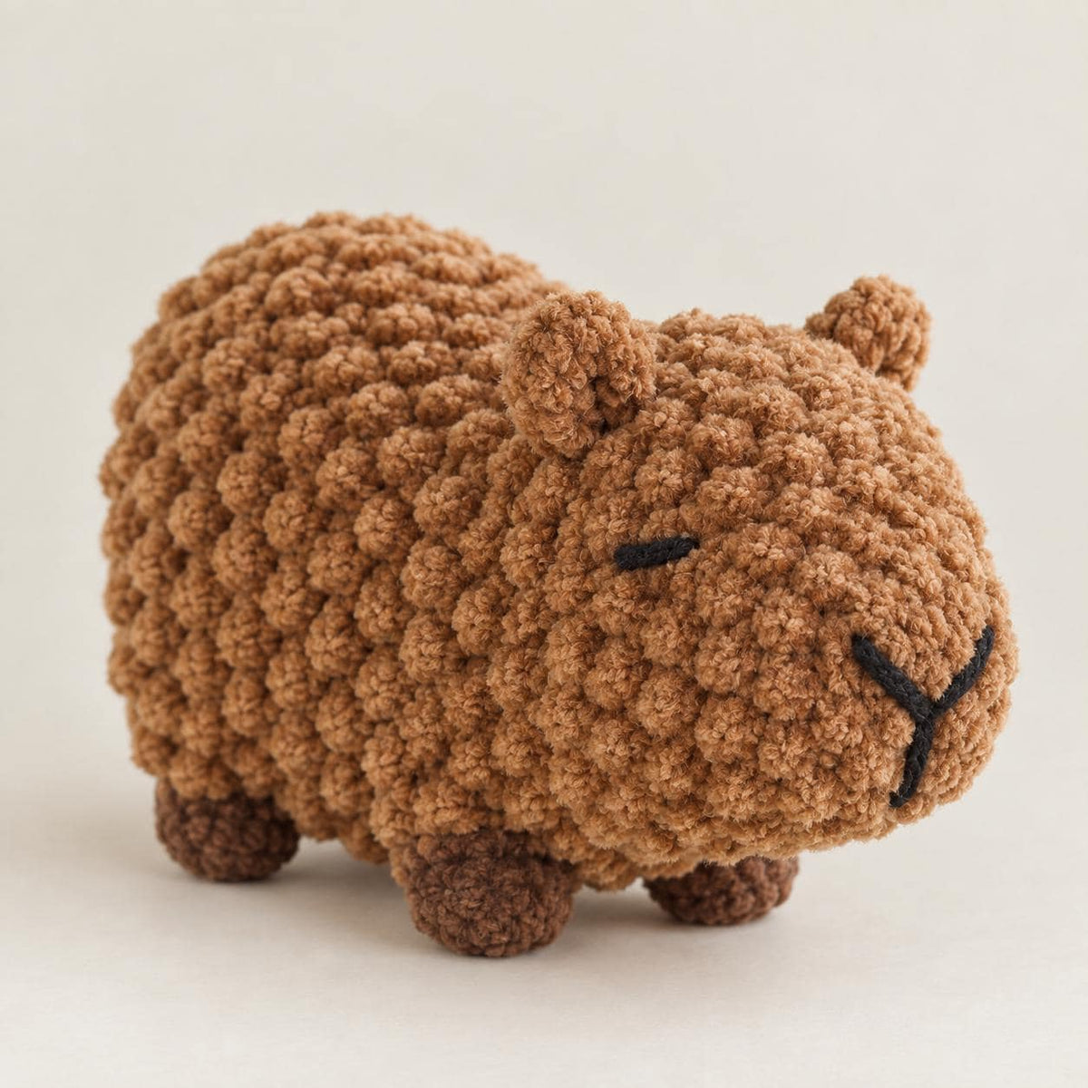 Capybara Crochet Pattern - Mini Amigurumi PDF Pattern, Quick Beginner-Friendly No-Sew Plushie, Instant Digital Download