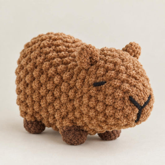 Capybara Crochet Pattern - Mini Amigurumi PDF Pattern, Quick Beginner-Friendly No-Sew Plushie, Instant Digital Download