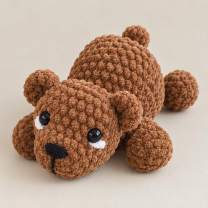 Teddy Bear Crochet Pattern – No-Sew Amigurumi (PDF Download)